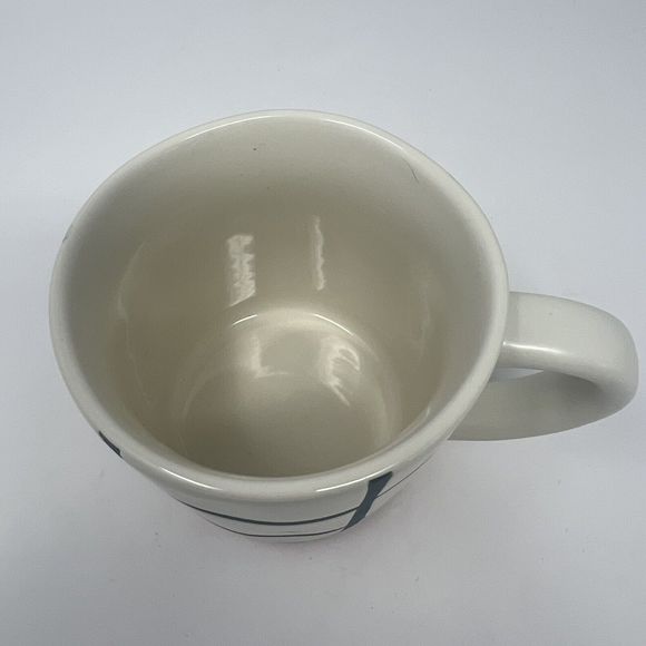Hearth & Hand Magnolia Stoneware Blue Grid Ivory Terracotta Coffee Mug Farmhouse - Picture 3 of 4